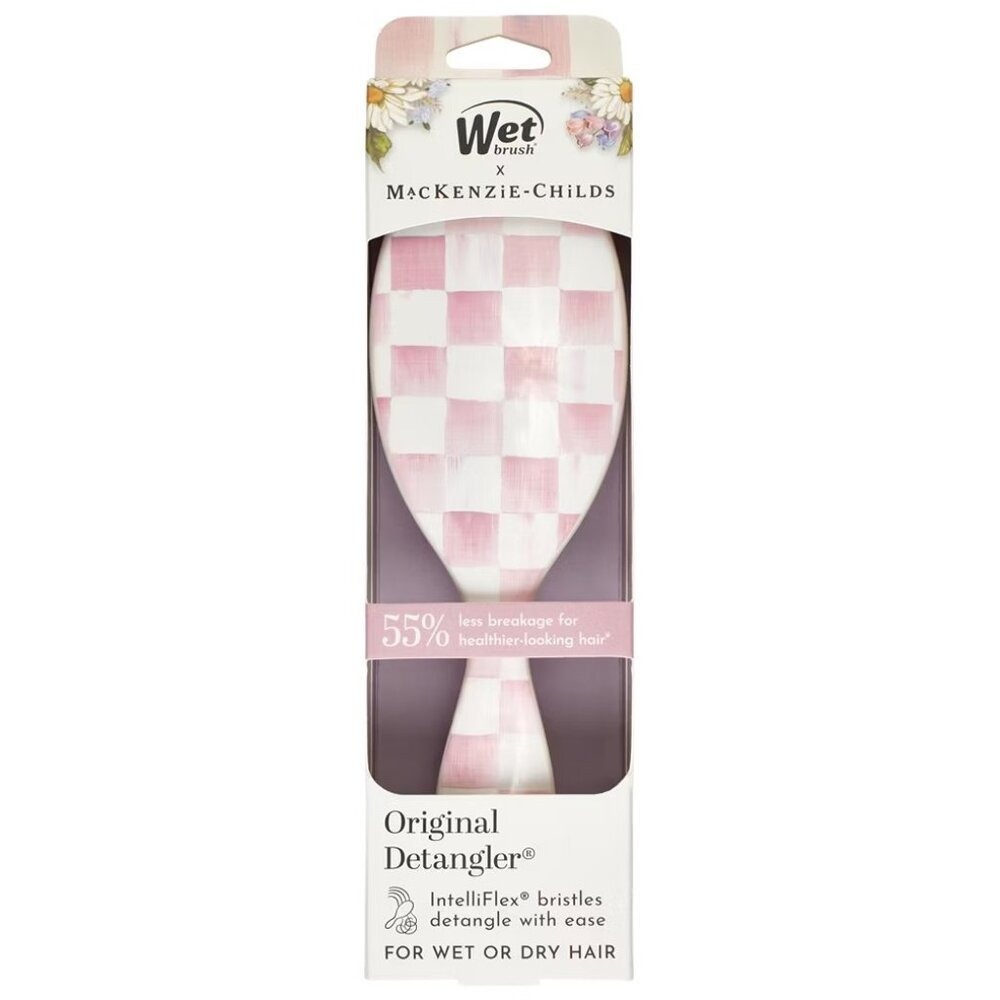 Wet Brush Original‎ Detangler MacKenzie-Childs Pink Rosy Check New Limited Ed
